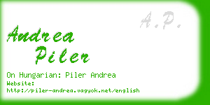 andrea piler business card